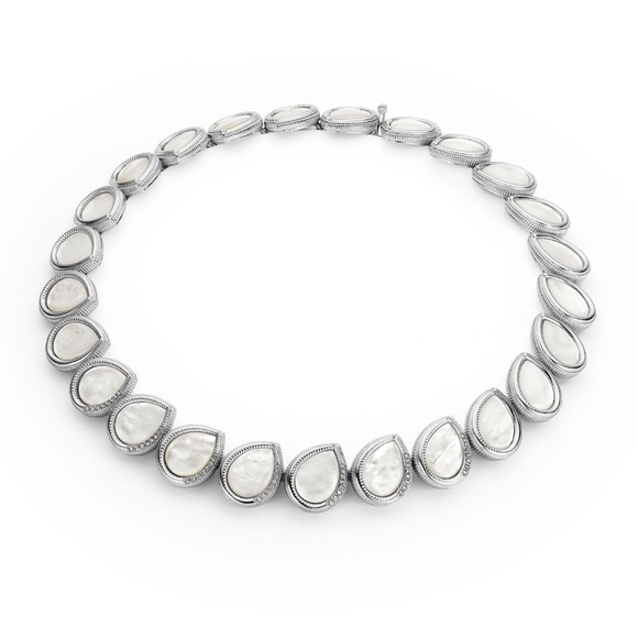 JUDITH RIPKA Jardin Petal Necklace w/ Mother of Pearl - $4,250 - Picture 1 of 5